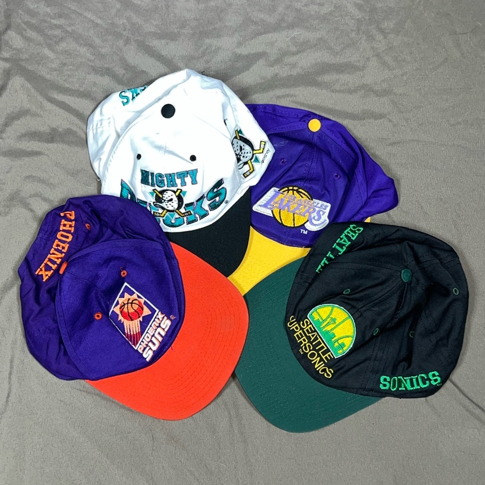 Vintage sports caps lot